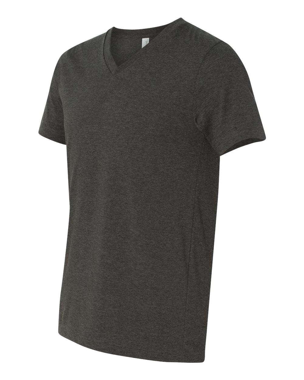 Unisex Jersey Short-Sleeve V-Neck T-Shirt - Heather Dark Gray