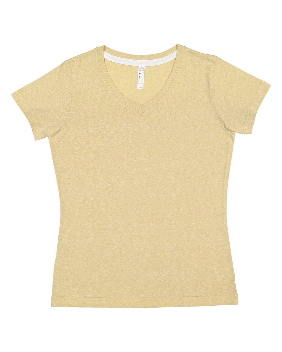 Women's Harborside Melange V-Neck T-Shirt - Stone Melange