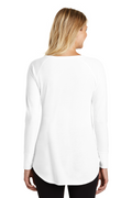 Women's Perfect Tri Long Sleeve Tunic Tee - White