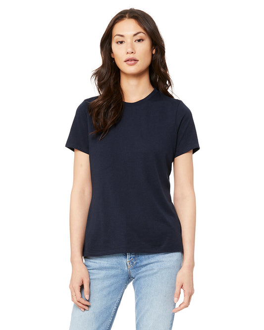 Women's Triblend Relaxed Jersey Short-Sleeve T-Shirt - Solid Navy Triblend