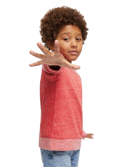 Toddler Harborside Melange French Terry Crew - Red Melange