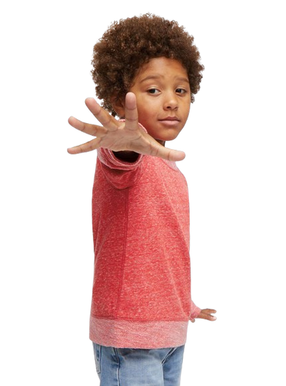 Toddler Harborside Melange French Terry Crew - Red Melange