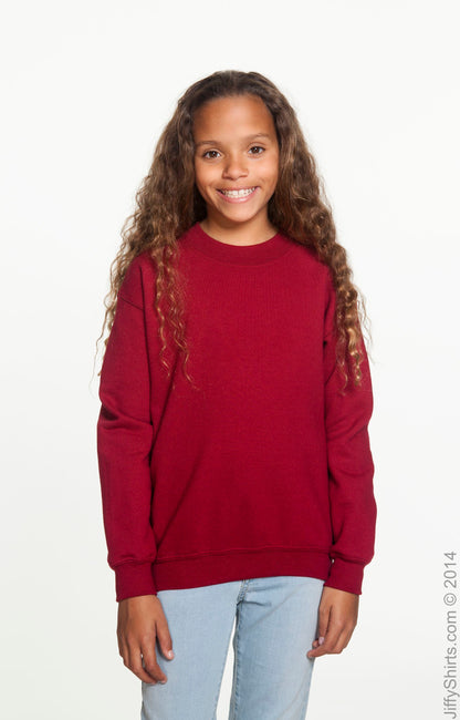 Youth Heavy Blend��� 50/50 Fleece Crew - Garnet