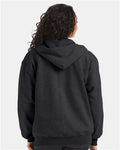 Hanes F280 Charcoal Heather — on model back