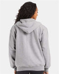 Hanes F280 Light Steel — on model back