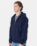 Hanes F280 Navy — on model side