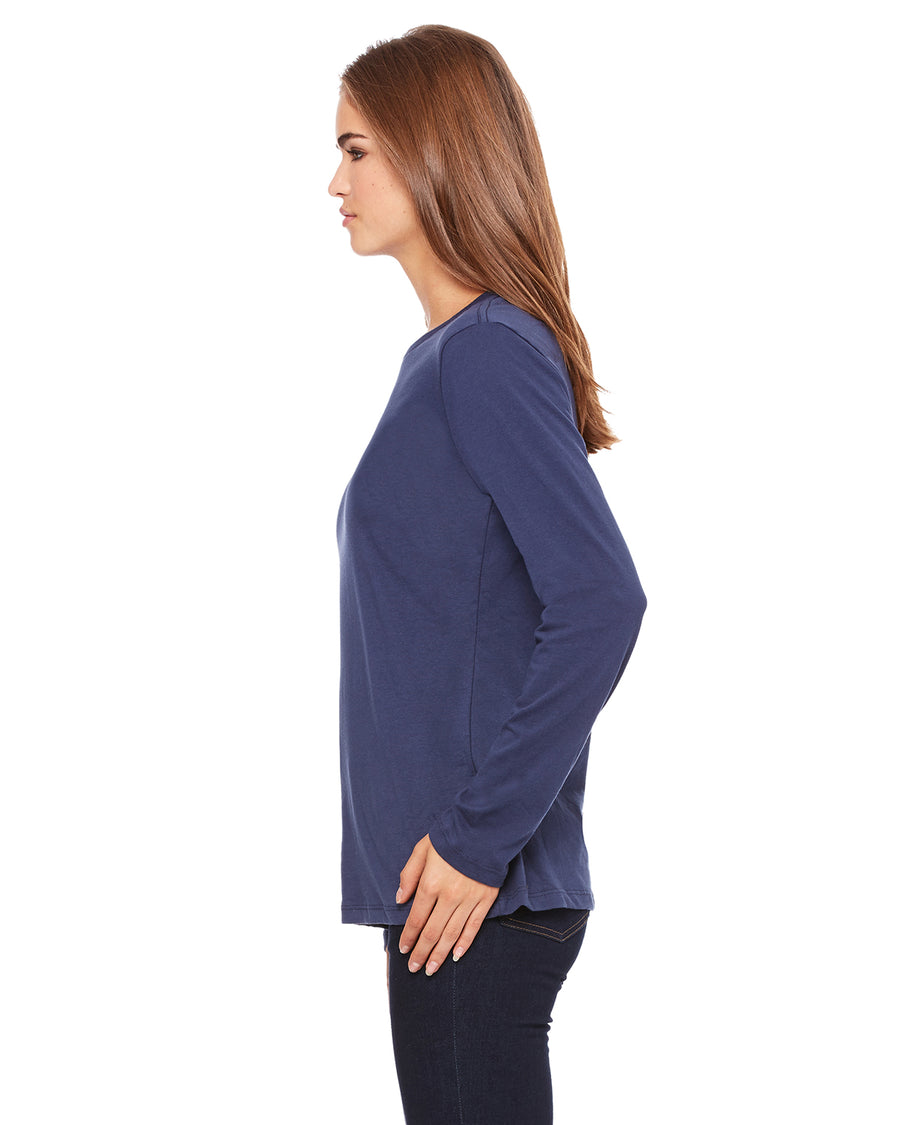 Women's Relaxed Jersey Long-Sleeve T-Shirt - Navy