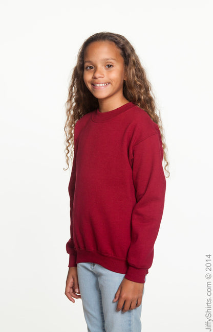Youth Heavy Blend��� 50/50 Fleece Crew - Garnet