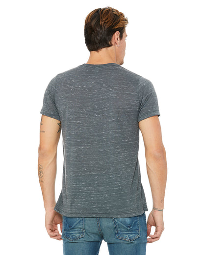 Unisex Poly-Cotton Short-Sleeve T-Shirt - Charcoal Marble