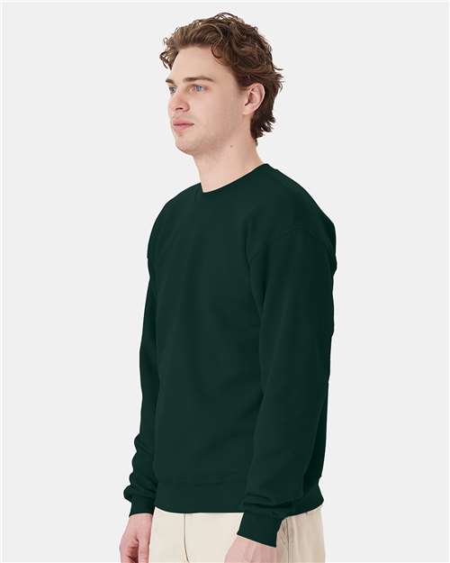 Hanes P160 Deep Forest — on model side