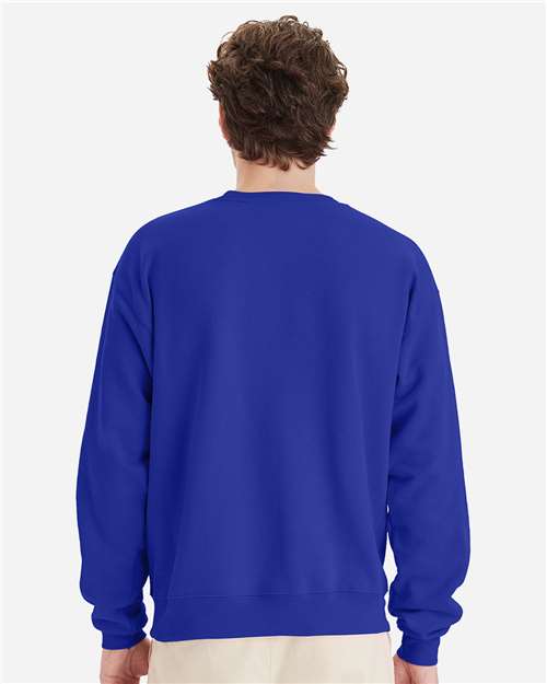 Hanes P160 Deep Royal — on model back