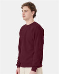 Hanes P160 Maroon — on model side
