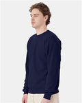 Hanes P160 Navy — on model side