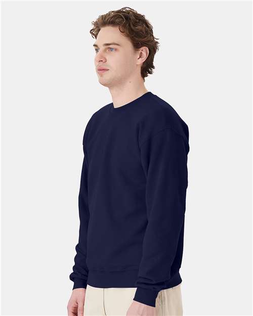 Hanes P160 Navy — on model side