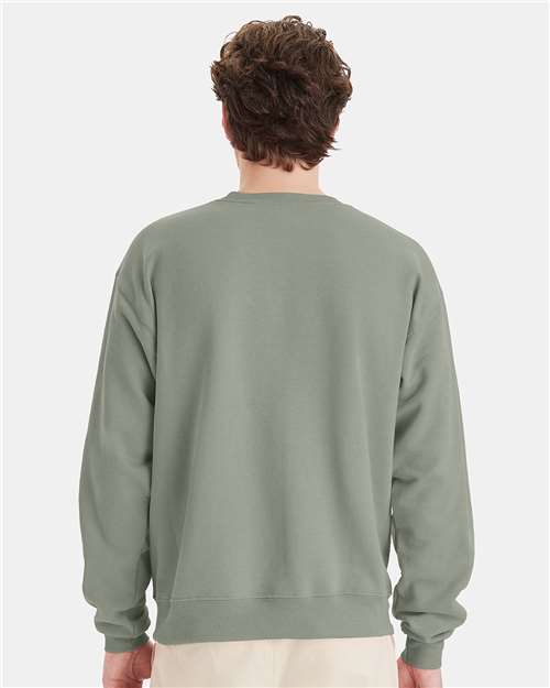 Hanes P160 Stonewashed Green — on model back