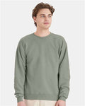 Hanes P160 Stonewashed Green — on model front