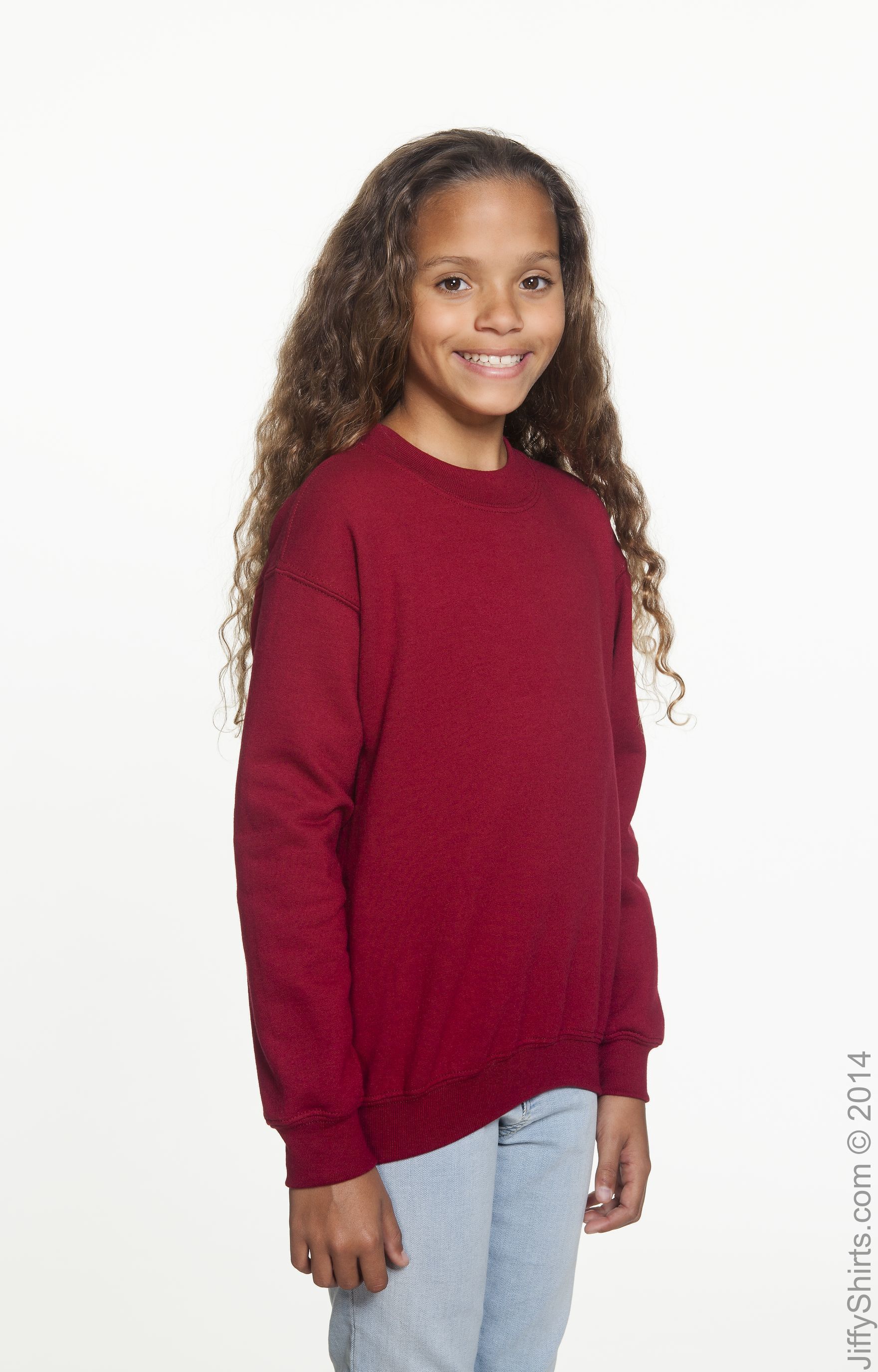 Youth Heavy Blend��� 50/50 Fleece Crew - Garnet