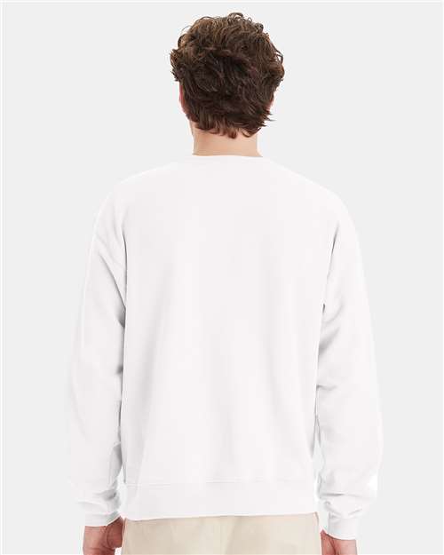Hanes P160 White — on model back