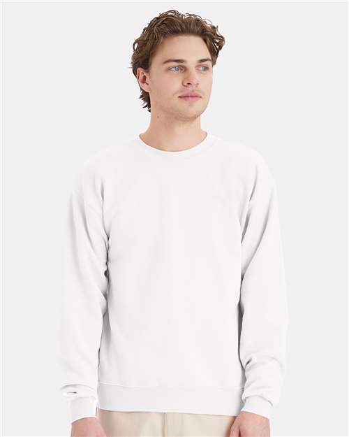 Hanes P160 White — on model front
