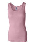Women's 2x1 Rib Tank - Pink