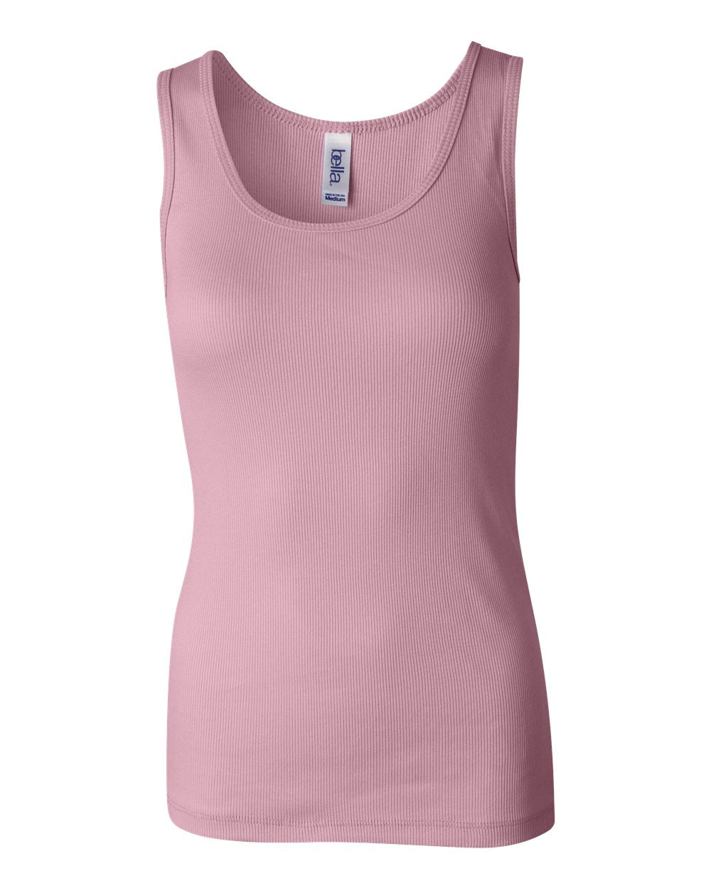 Women's 2x1 Rib Tank - Pink