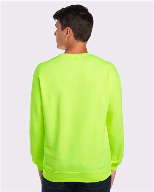 JERZEES 562MR Safety Green — on model back