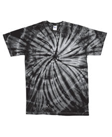 Unisex Multi-Color Spiral Short Sleeve T-Shirt - Black