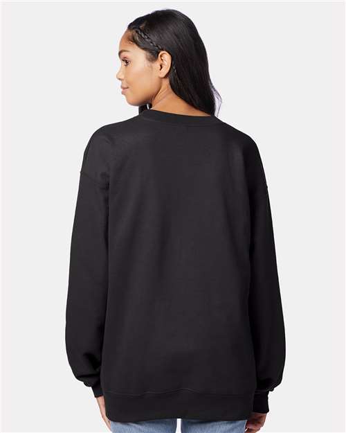 Hanes F260 Black — on model back