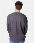 Hanes F260 Charcoal Heather — on model back