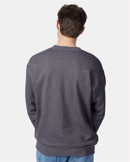 Hanes F260 Charcoal Heather — on model back