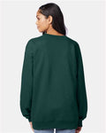 Hanes F260 Deep Forest — on model back