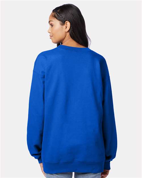Hanes F260 Deep Royal — on model back