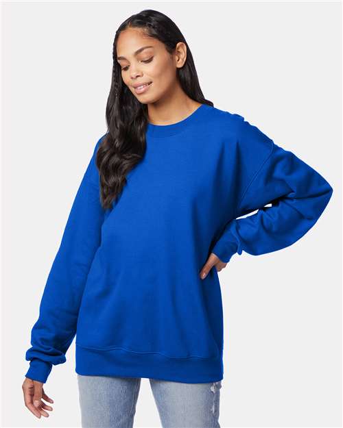 Hanes F260 Deep Royal — on model front