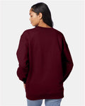 Hanes F260 Maroon — on model back