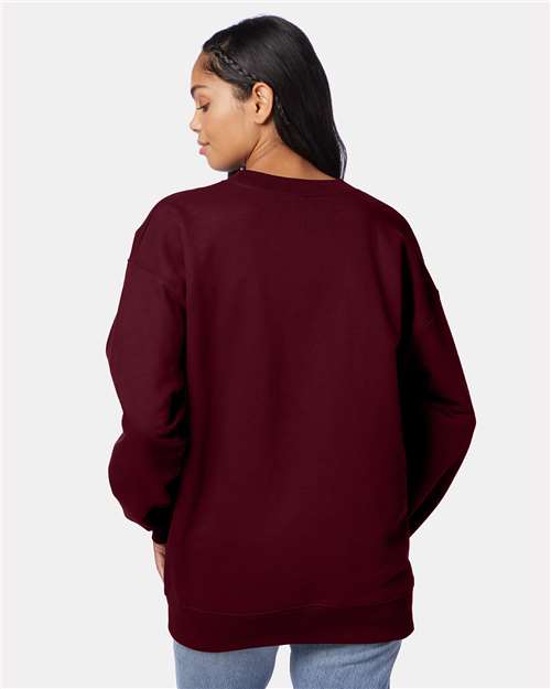 Hanes F260 Maroon — on model back