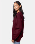 Hanes F260 Maroon — on model side