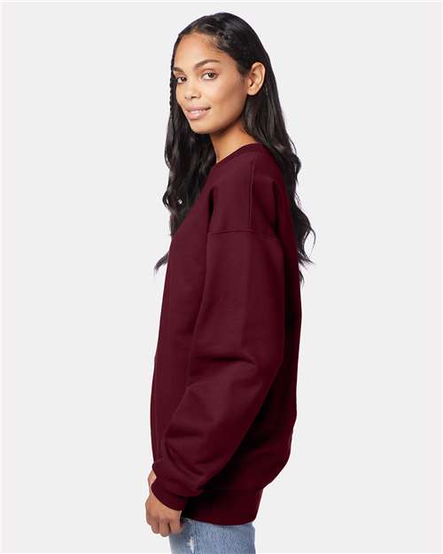 Hanes F260 Maroon — on model side
