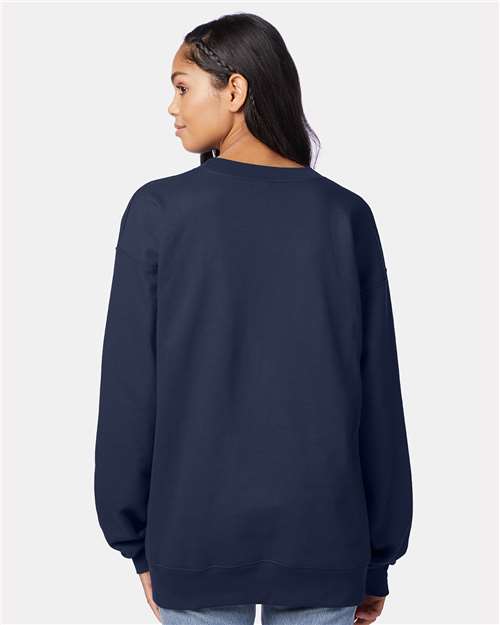 Hanes F260 Navy — on model back