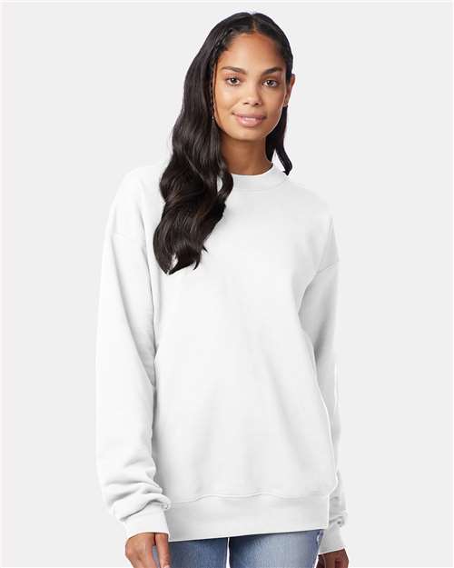 Hanes F260 White — on model front