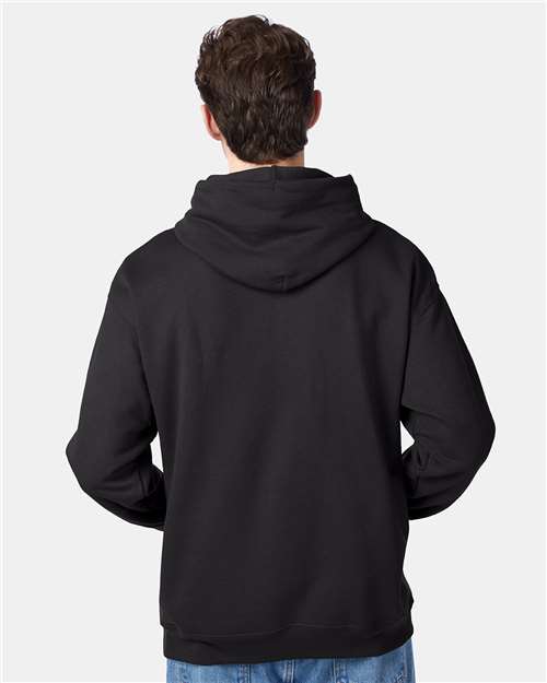 Hanes P170 Black — on model back