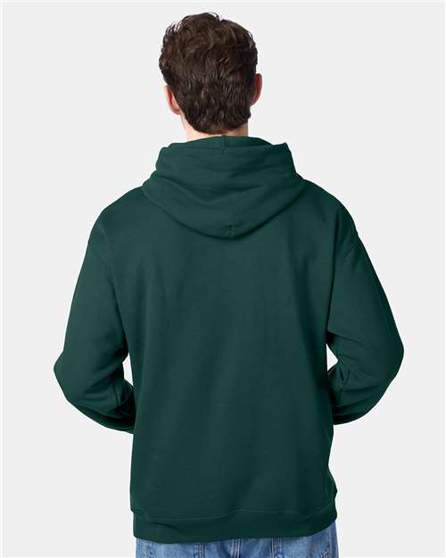 Hanes P170 Deep Forest — on model back