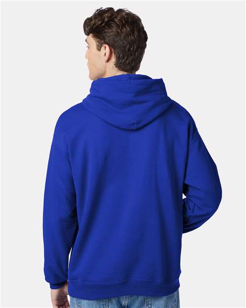 Hanes P170 Deep Royal — on model back