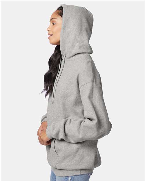 Hanes P170 Light Steel — on model side