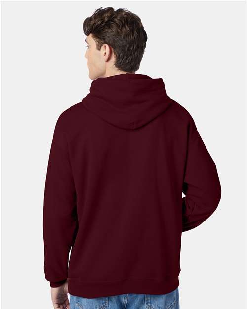 Hanes P170 Maroon — on model back