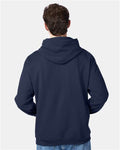 Hanes P170 Navy — on model back
