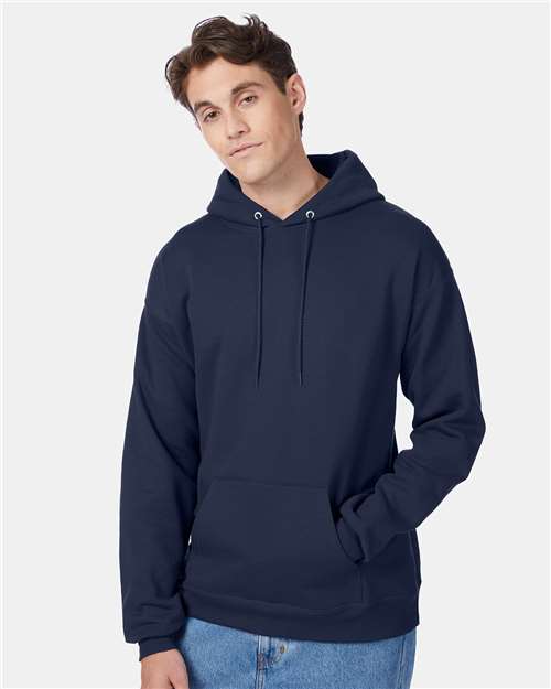 Hanes P170 Navy — on model front