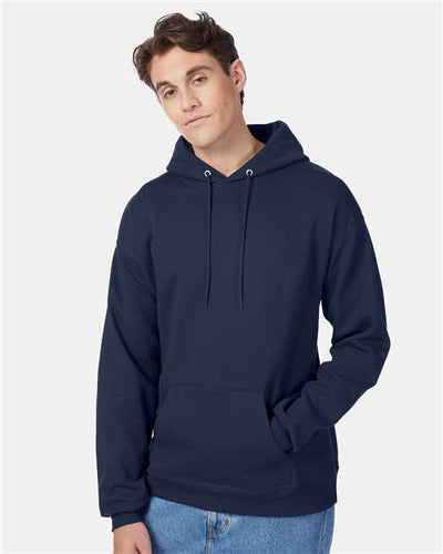 Hanes P170 Navy — on model front
