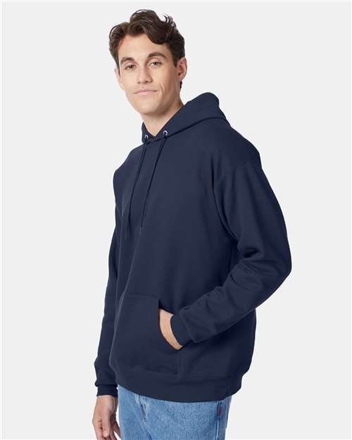 Hanes P170 Navy — on model side