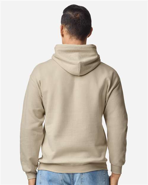 Gildan 18500 Sand — on model back