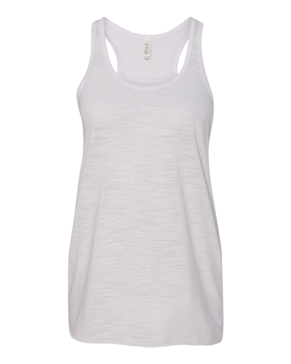 Women's Flowy Racerback Tank - White Slub